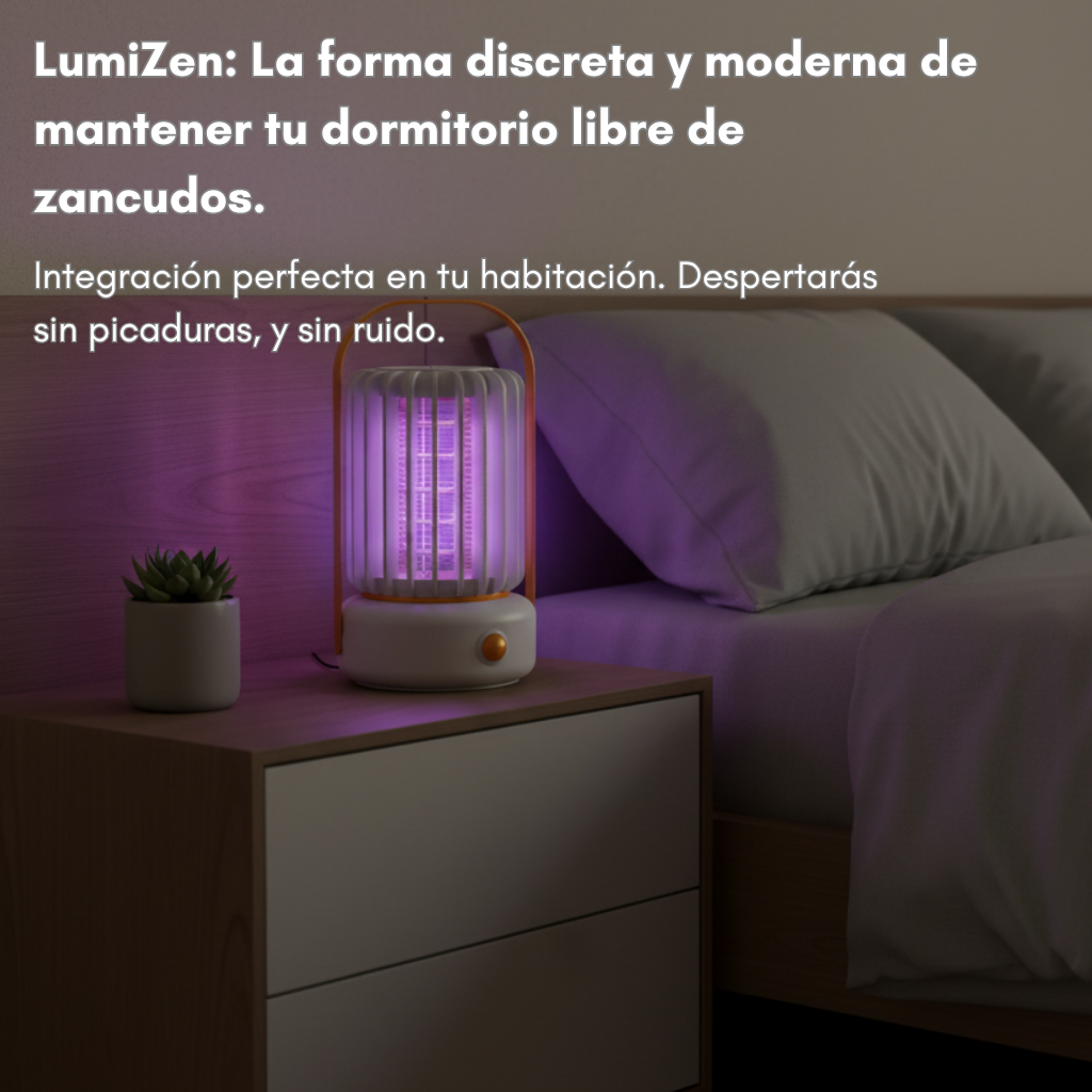 Lumi Zen: Lámpara antimosquitos recargable de 1200 mAh